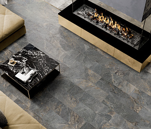 Керамогранит Ceraglow Ethereal Odyssey Black Decor 90x20 Черный Лаппатированный