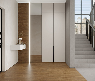 Керамогранит CeraLux Particle board Brown Matte 80x20 Коричневый Матовый