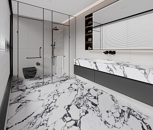 Керамогранит Ceramosa Tiles Horizon Range White Polished 240x120 Белый Полированный