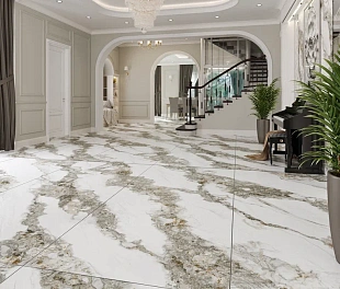 Керамогранит Ceramosa Tiles Cosmos Realm White 120x270 Белый Матовый