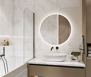 Керамогранит Edge ceramics Marble Enigma Series Beige Glossy Matt 120x60 Бежевый полированный
