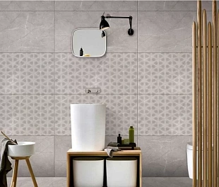 Керамогранит Lunar tiles Satin Decor Decor-18 60x120 Серый Структурная