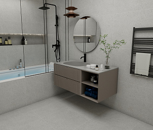 Керамогранит Desert Sergo Light Grey 120x60 Светло-серый Карвинг