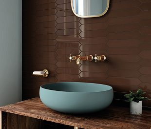 Керамогранит Foreign Dart Coffee 25x5 Кофейный Глянцевый