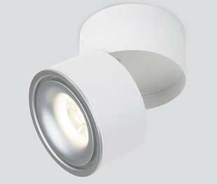 Накладной светодиодный светильник DLR031 15W 4200K 3100 белый матовый/серебро