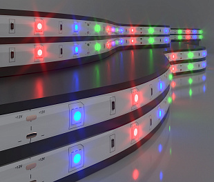 Светодиодная лента Лента светодиодная 12V 7,2W 30Led 5050 IP65 RGB, 5м