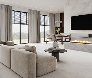 Керамогранит CeraLux Souffle White White 80x80 Белый Сатинированный