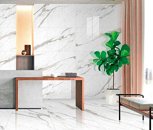 Керамогранит Lunar tiles Highglossy 80x160 White marble Белый Полированный