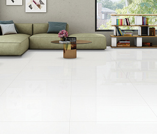 Керамогранит Lunar tiles Full Body Glossy White  60x60 Белый Глянцевый