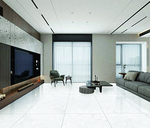 Керамогранит Lunar tiles Shine Realm White 80x80 Белый Полированный