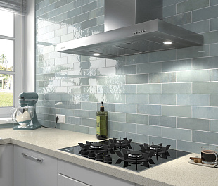 Керамогранит Foreign Lily Blue 20x6,5 Голубой Глянцевый