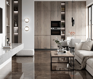 Керамогранит CeraLux Majestic Aura 60x59.5 Коричневый Полированный