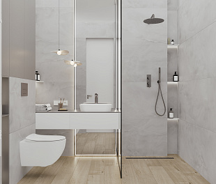 Керамогранит CeraLux Moulinet Light Grey 120x60 Светло-серый Сатинированный