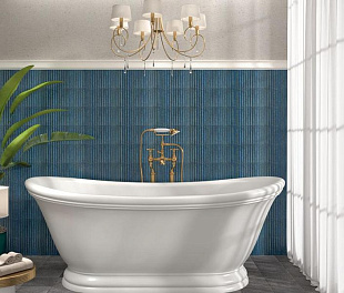 Керамогранит Shitsu Highlander Blue 30x15 Синий Глянцевый