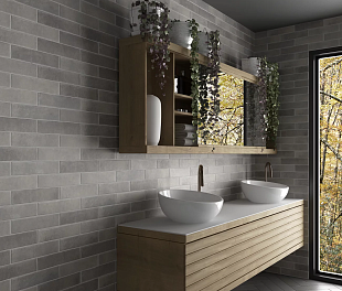 Керамогранит Foreign Bertucelli Dark Gray 24,6x6 Темно-серый Матовый