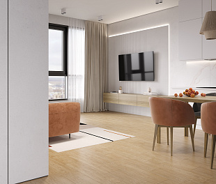 Керамогранит CeraLux Particle board Brown 80x20 Коричневый Матовый