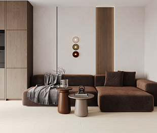 Керамогранит CeraLux Particle board Creamy 80x20 Кремовый Матовый