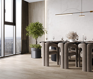 Керамогранит CeraLux Small fry Grey-beige 119,7x19,7 Серо-бежевый Матовый