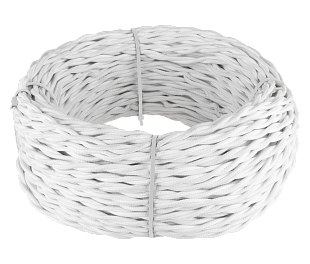 Ретро кабель витой 3х2,5 (белый) 50 м
