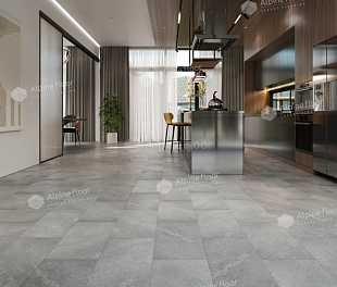 Кварцвинил Alfoor SPC Gray Matte Laminate 60x30 Серый Матовый