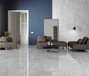 Керамогранит Lunar tiles Carving soft Cemento grey 60x120 Серый Матовый карвинг
