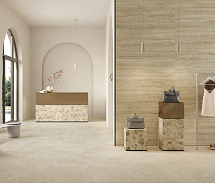 Керамогранит Vitra CityStone Травертин Клауд 60x120 Бежевый Матовый