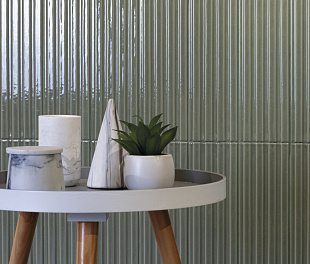 Керамогранит ArtisanTiles Garage Green 30,5x10 Зеленый Глянцевый