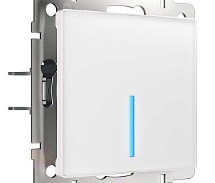 Сенсорный выключатель одноклавишный с подсветкой 1000 Вт (белый)