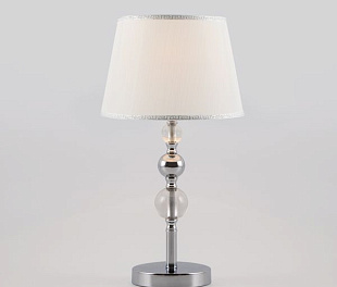 Настольная лампа с абажуром 01071/1 хром