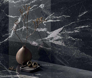 Керамогранит Molli Place Black 60x120 черная глянцевая