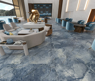 Керамогранит Celestial body Blue 120x60 Синий Матовый
