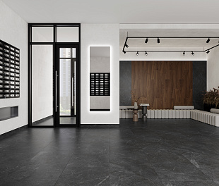 Керамогранит CeraLux Fatal Black Graphite 80x80 Графитовый Матовый