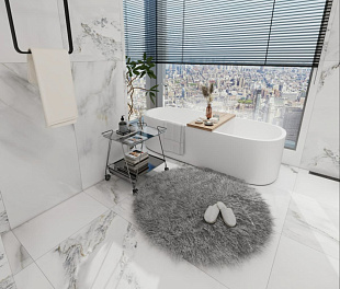 Керамогранит Celestial body White Gray Marble 120x60 Бело-серый Полированный