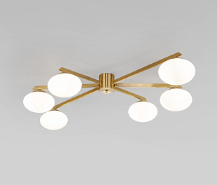 Потолочный светильник со стеклянными плафонами 70220/6 латунь