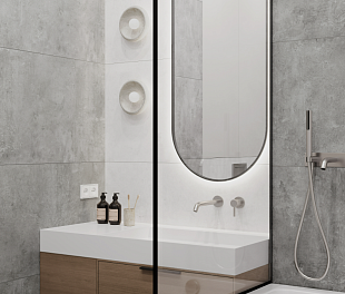 Керамогранит Cerdinia Stone Stratum Imperial Chiaro 59,5x119,1 Светло-Серый Матовый