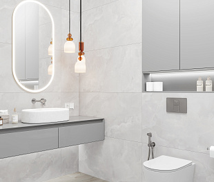 Керамогранит CeraLux Carnelian Gray 120x60 Серый Полированный
