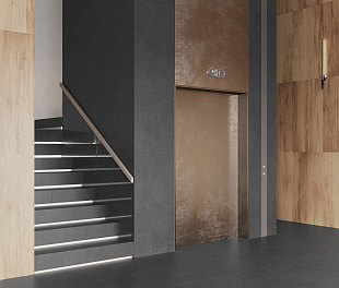 Керамогранит CeraLux Sandy Graphite Black Matte PRO 80x80 Черный Матовый