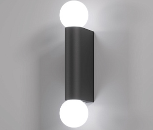 Настенный светильник со стеклянным плафонами Lily IP54 MRL 1029 черный