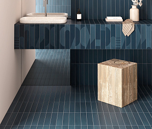 Керамогранит Foreign Safra Blue Decor 30x6 Синий Матовый