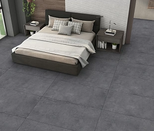 Керамогранит Ceramosa Tiles ConcreteChic Range Nero 60x59.5 Черный Матовый