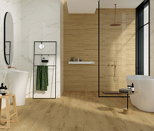 Керамогранит Fusion Tiles Russia Wood Beige 20x120 Бежевый Матовый