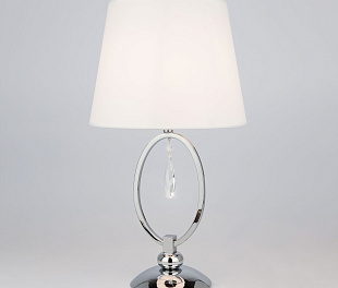 Настольная лампа с абажуром 01055/1 хром