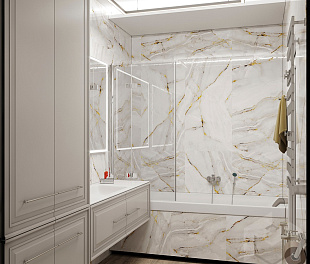 Керамогранит Gleamstone Luxe Slate 60x120 Gold Серый Полированный