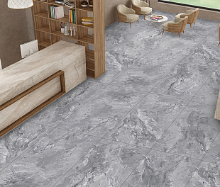 Керамогранит Lunar tiles Carving soft Dark 60x120 Серый Матовый карвинг
