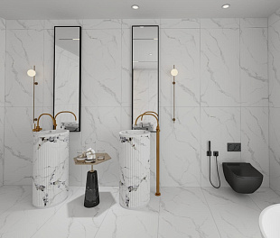 Керамогранит Celestial body White Marble Tile 120x60 Белый Полированный