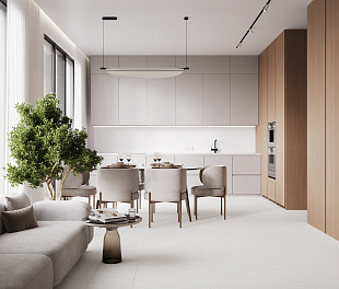Керамогранит CeraLux Cyrus White 160x80 Белый Сатинированный