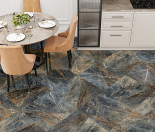 Керамогранит Elegance Tiles & Stone VISMA Dark brown 120x60 Темно-коричневый Глянцевый