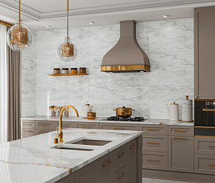 Керамогранит Ceramosa Tiles Lumius White Carving 120x60 Белый Карвинг