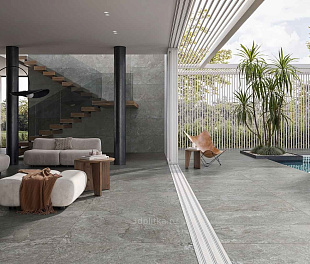 Керамогранит Era Tiles Druse Gray Glossy 120x60 Серый Глянцевый