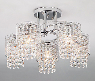 Потолочная люстра с хрусталем 30137/5 хром